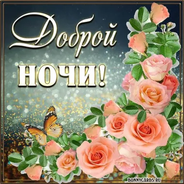 Открытка с пожеланиями Спокойной ночи