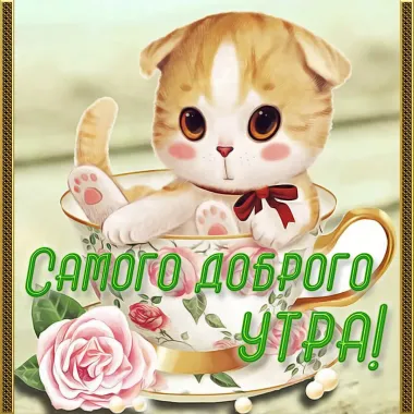 Открытка с пожеланиями Доброе утро