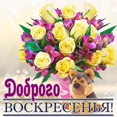 Открытка с пожеланиями Воскресенье