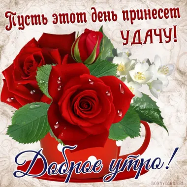 Открытка с пожеланиями Доброе утро