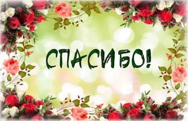 Открытка с пожеланиями Спасибо