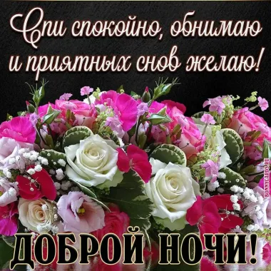 Открытка с пожеланиями Спокойной ночи