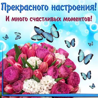 Открытка с пожеланиями Хорошего настроения