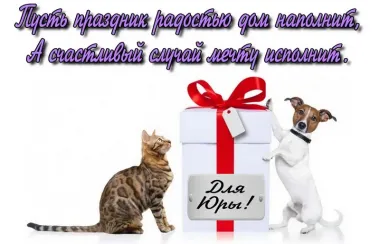 Открытка с пожеланиями Поздравление, красивое пожелание Смешная открытка с пожеланием юре на стильно, прикольно, коротко, своими словами