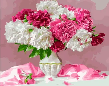 Открытка с пожеланиями Поздравление, красивое пожелание Открытка с белыми пионами стильно, прикольно, коротко, своими словами