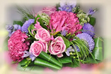 Открытка с пожеланиями Поздравление, красивое пожелание Букет из стильно, прикольно, коротко, своими словами