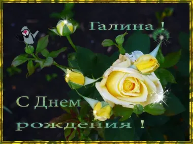 Открытка с пожеланиями Поздравление, красивое пожелание Красивая открытка галине с стильно, прикольно, коротко, своими словами